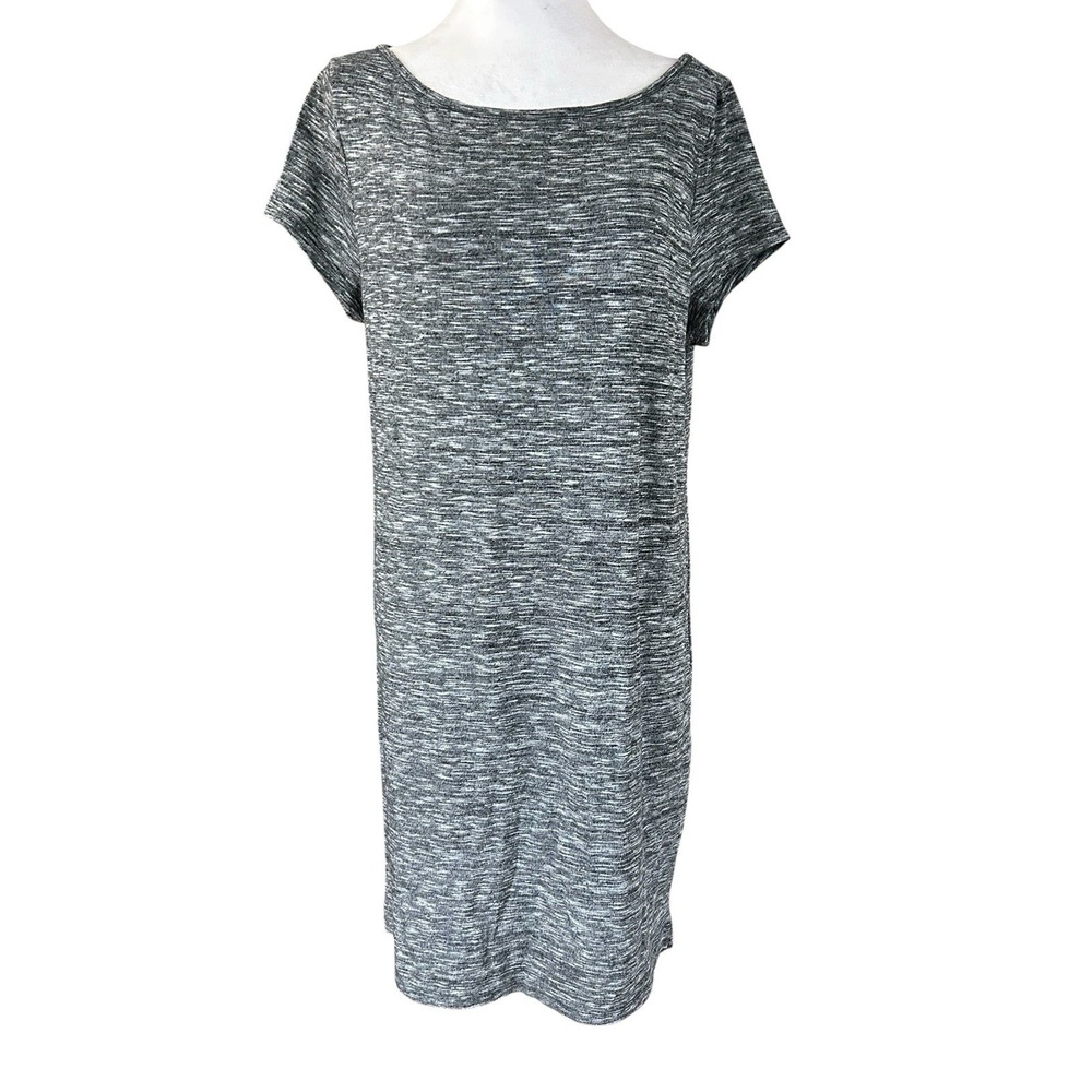 Ann Taylor Loft Gray Tee Shirt Dress SZ L Casual, Comfy